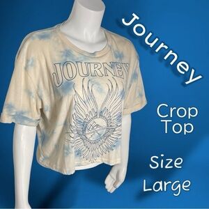 Journey Tuesday Dye Crop T-shirt Size Large Blue White Size Large